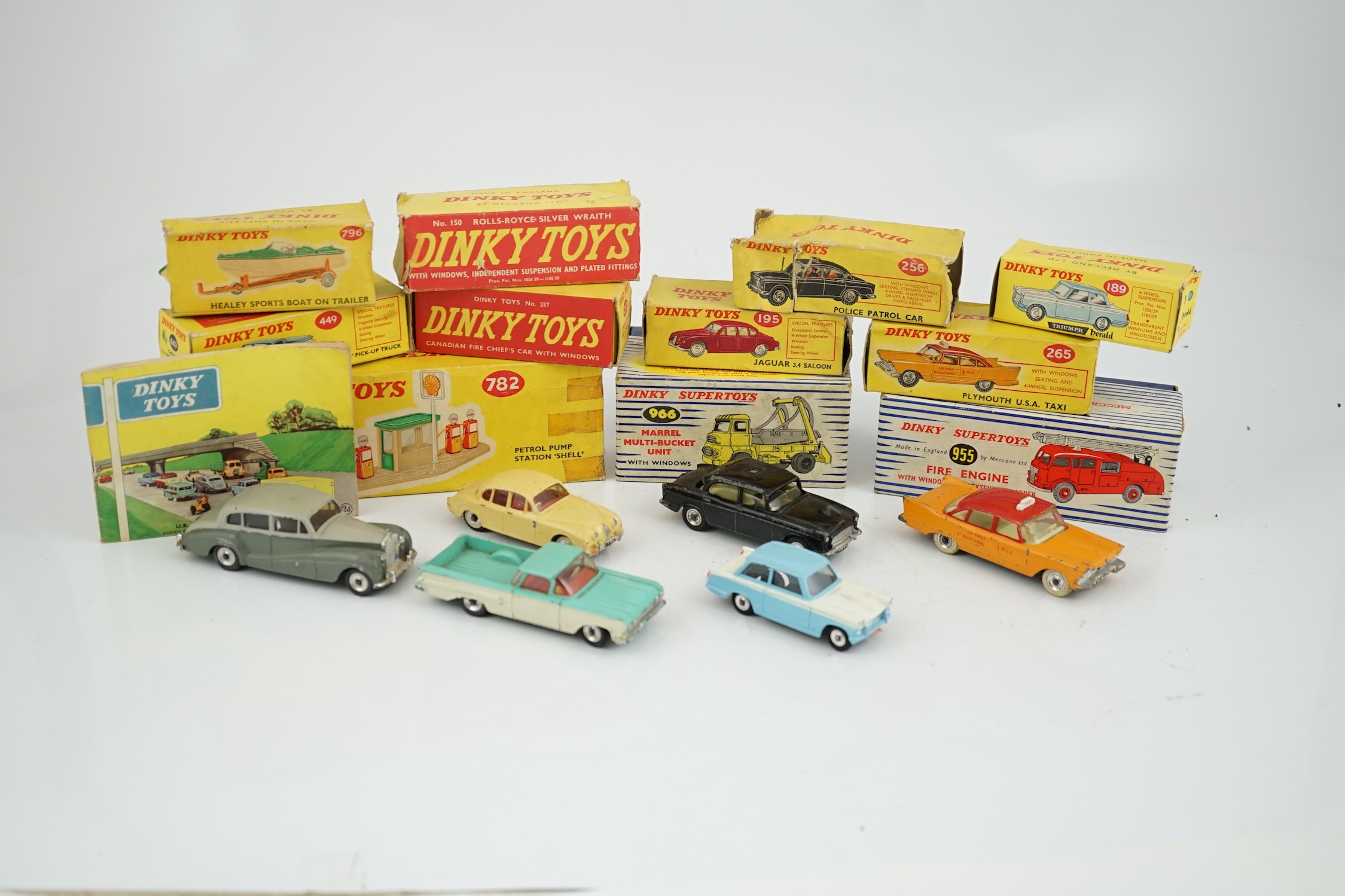 Eleven boxed Dinky Toys